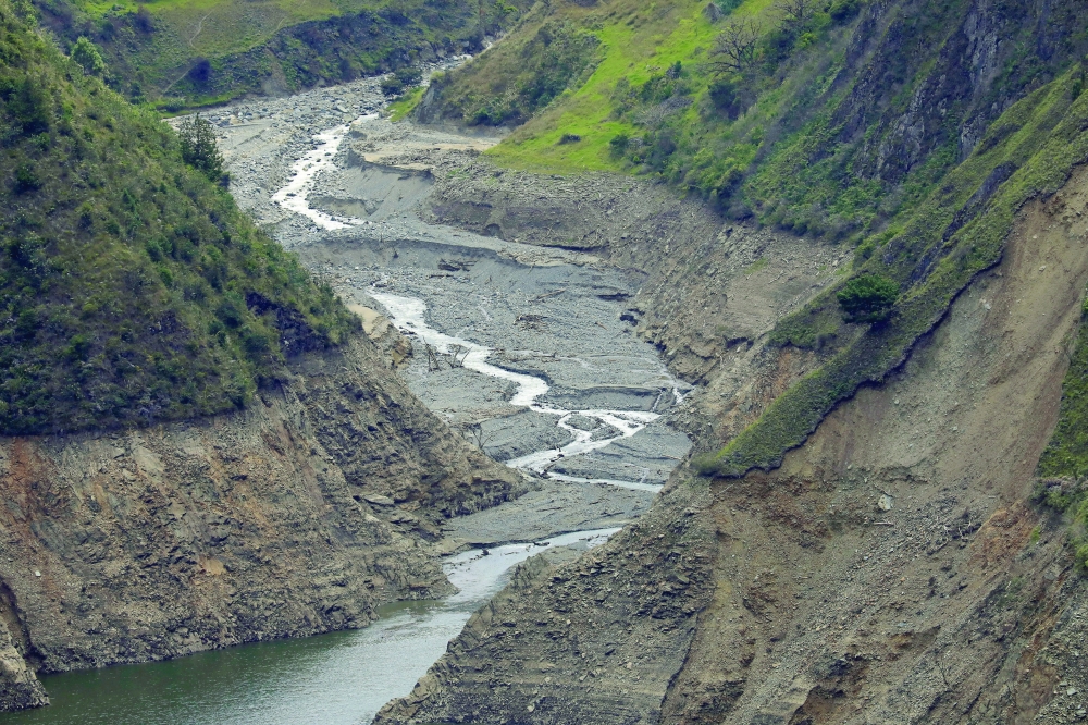 Paute river, affected by a severe drought,