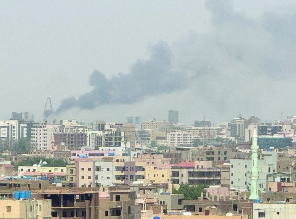 Plumes of smoke rise during clashes between the paramilitary Rapid Support Forces and the army in Khartoum. - Reuters 