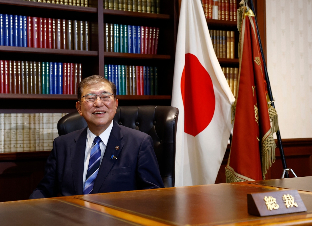 Shigeru Ishiba, the newly elected leader of Japan's ruling party