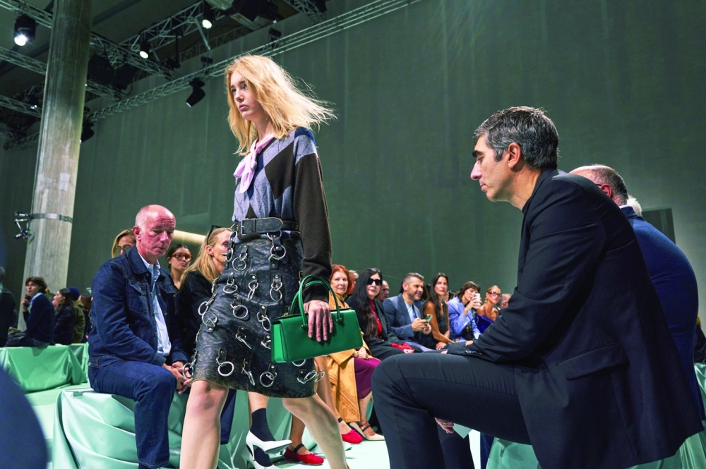 A design from the Prada spring 2025 collection, at the Fashion Week show in Milan, Sept. 19, 2024. 