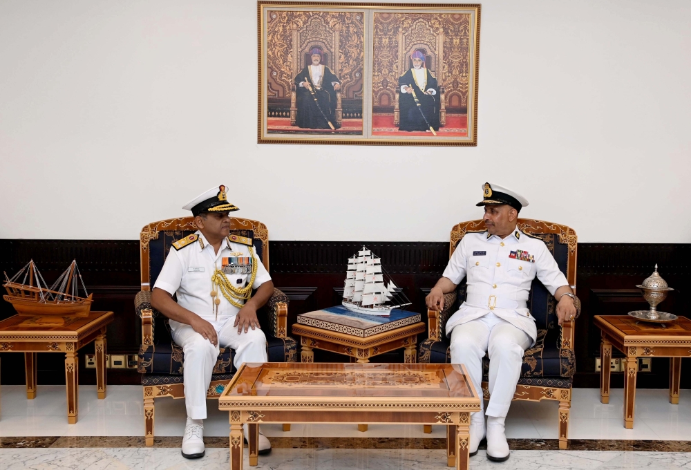 Rear Admiral Saif Nasser Al Rahbi holds talks with Vice Admiral Vennam Srinivas