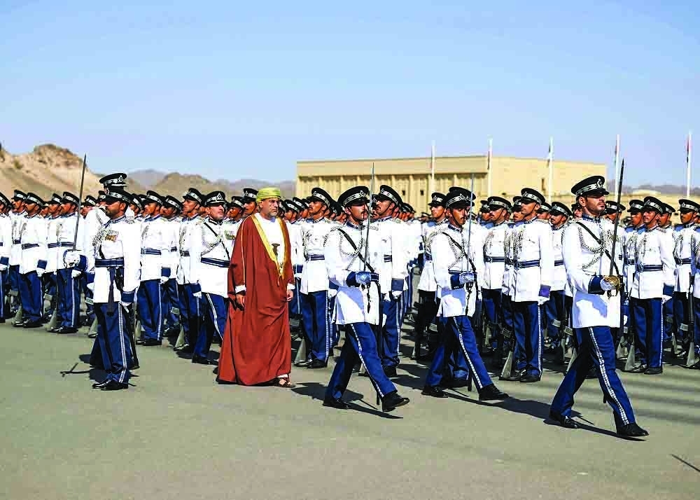 The graduates played the Royal Oman Police anthem and chanted, 'Long live His Majesty Sultan Haitham bin Tarik, the Supreme Commander.' — ONA