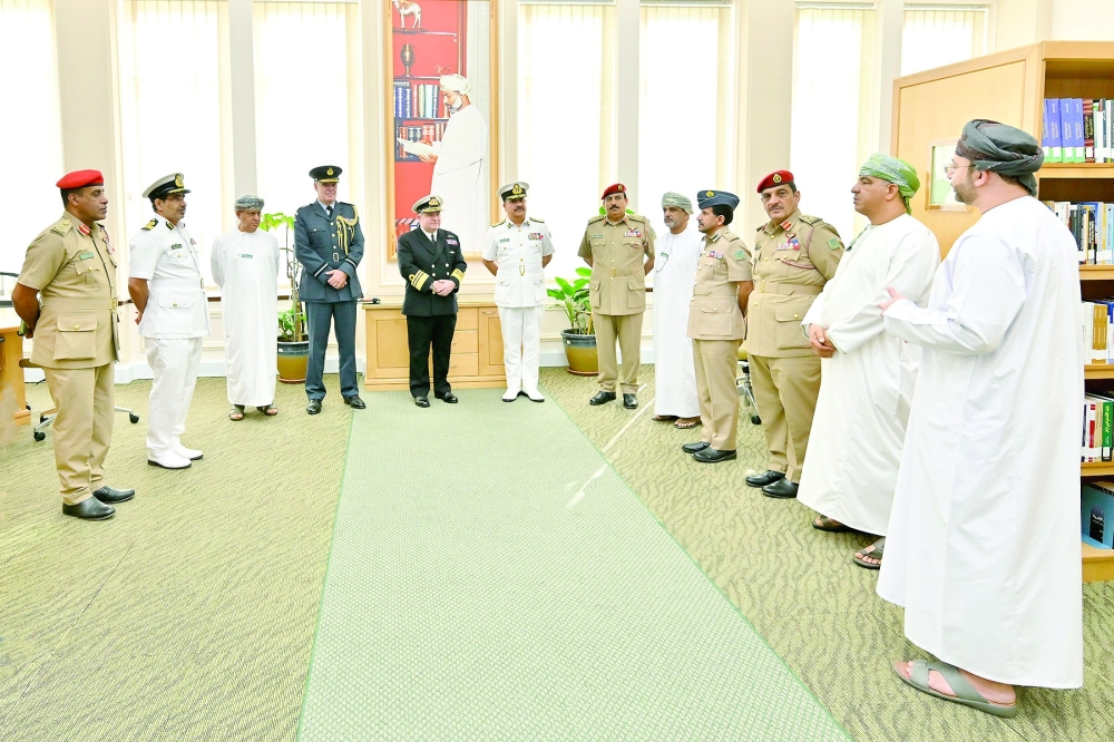 Vice Admiral Edward Ahlgren and his accompanying military delegation on Tuesday visited the National Defence College. - ONA