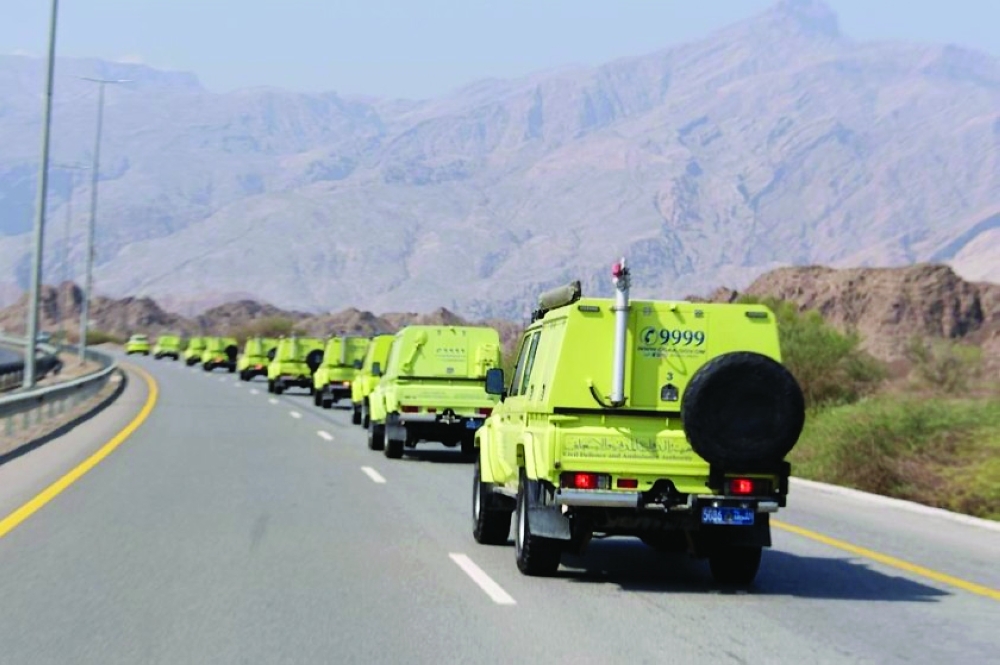 The Royal Oman Police (ROP) and the Civil Defence and Ambulances Authority (CDAA) said in their social media posts that they are prepared to ensure the safety of people and property