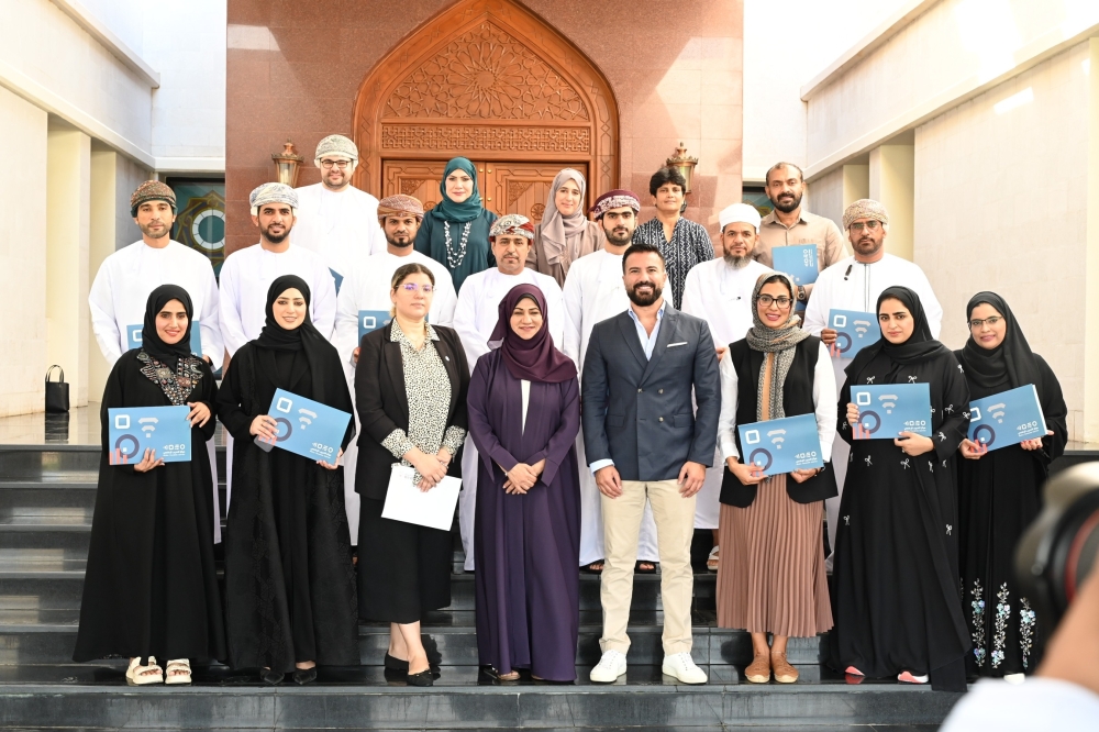  Charbel Raji, Lebanese journalist and political analyst, along with trainees on Wednesday 