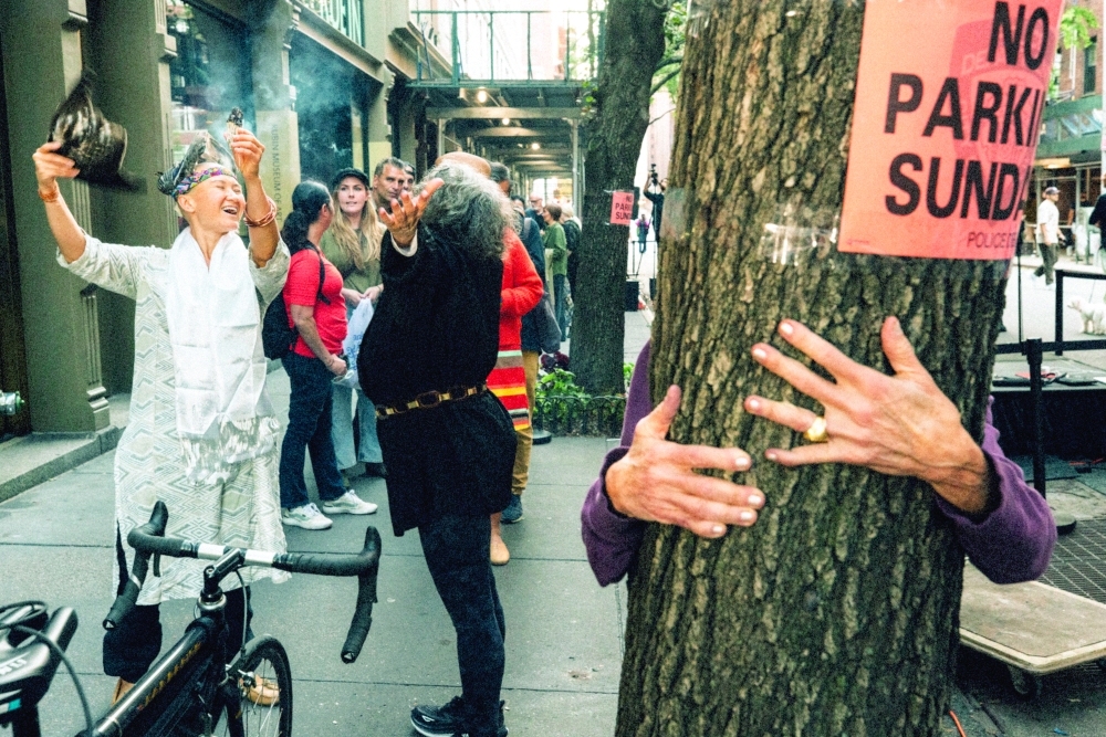 Attendees at the soon-to-close Rubin Museum in Manhattan, Oct. 6, 2024. (