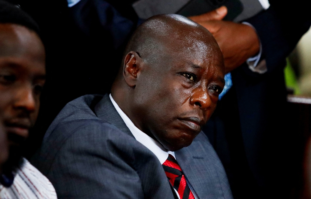 Kenya's impeached deputy President, Rigathi Gachagua sits inside the Milimani Courts, in Nairobi. — Reuters 