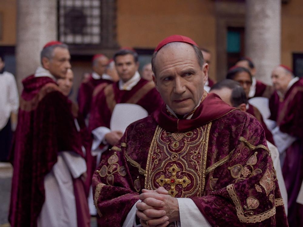 Ralph Fiennes stars as Cardinal Lawrence in director Edward Berger's Conclave