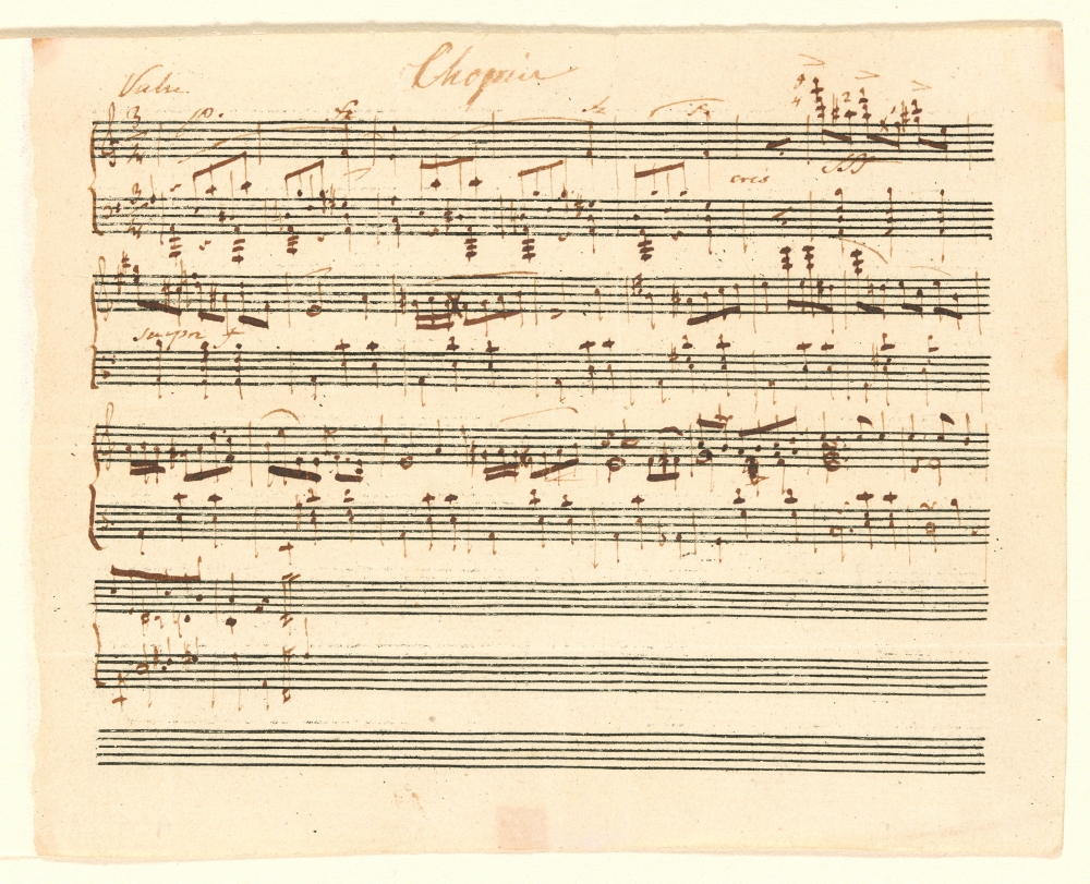 A recently discovered Chopin waltz. (The Morgan Library & Museum via The New York Times)