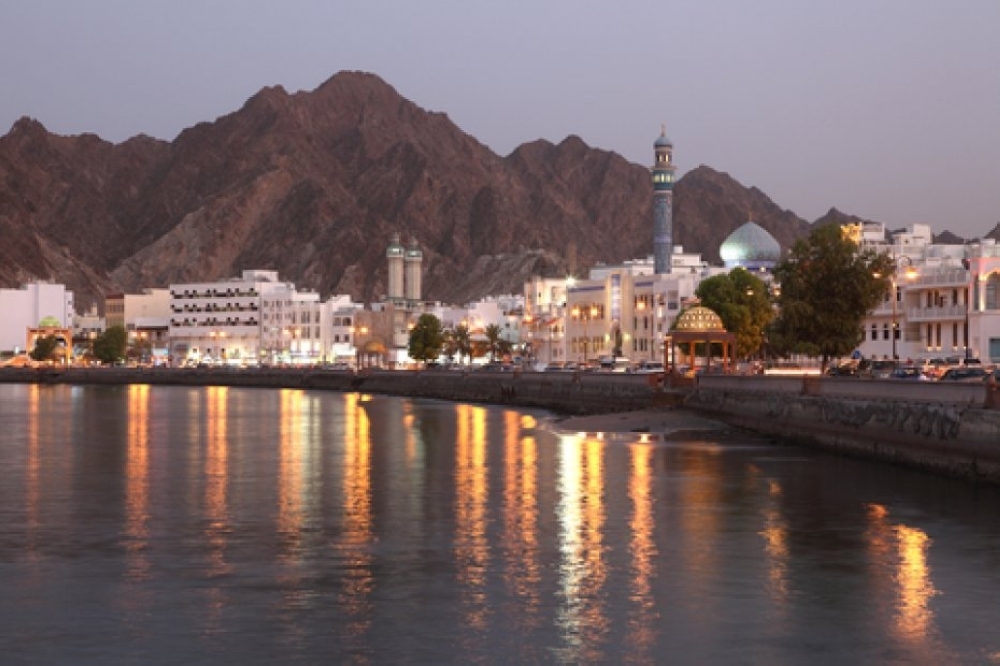 A night view of Muttrah waterfront in Muscat