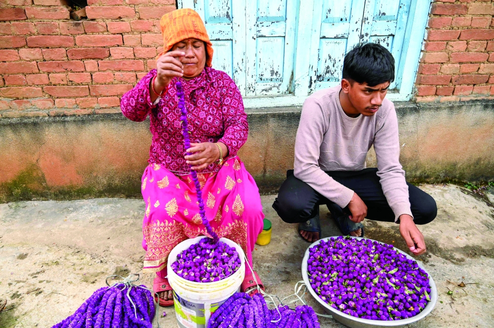 Nepali women's flowering prosperity from garland industry