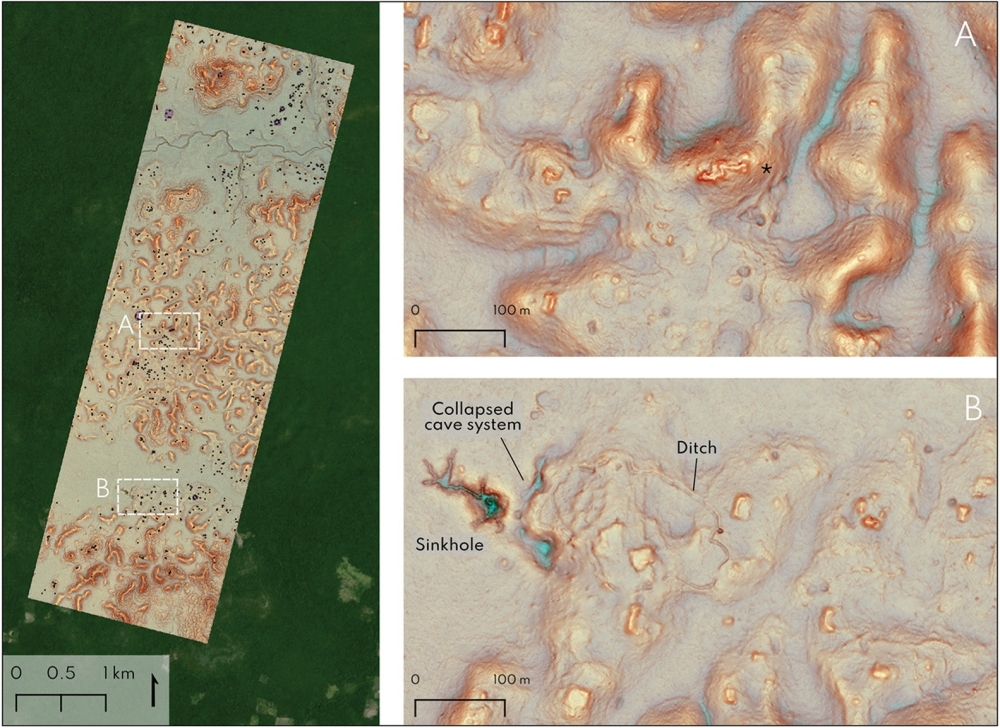 A composite of Lidar images shows what archeologists in Mexico say is a newly discovered lost Mayan city, which they named Valeriana, hidden deep in the southern jungle of Campeche, Mexico, in this undated handout released October 29, 2024.     Auld-Thomas et al, 2024. Published by Cambridge University Press on behalf of Antiquity Publications Ltd/Handout via REUTERS    THIS IMAGE HAS BEEN SUPPLIED BY A THIRD PARTY. NO RESALES. NO ARCHIVES. MANDATORY CREDIT
