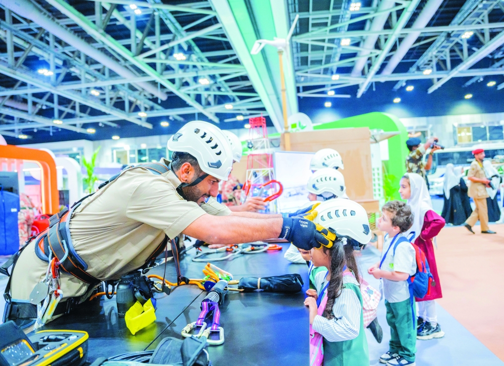 Visitors at Oman Science Festival, held at the Oman Convention and Exhibition Centre, on Wednesday