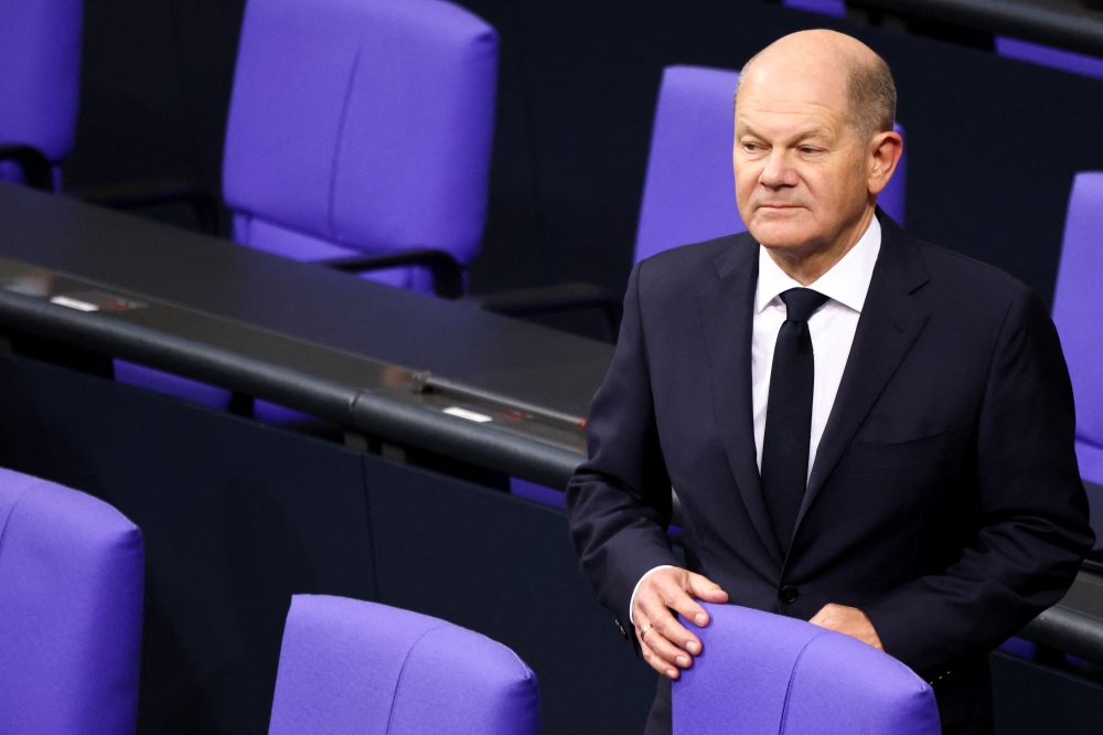 German Chancellor Olaf Scholz at the lower house of parliament, Bundestag in Berlin. - Reuters

