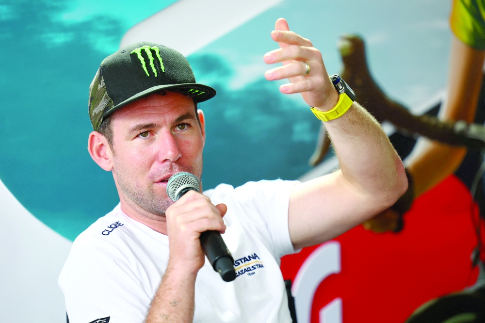 Astana Qazaqstan Team's Mark Cavendish during the media day. REUTERS
