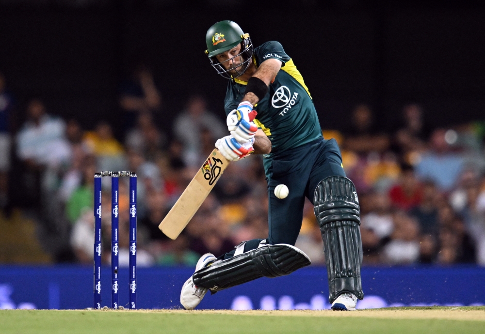 Cricket - First T20 International - Australia v Pakistan - The Gabba, Brisbane, Australia - November 14, 2024 Australia's Glenn Maxwell in action Darren England/AAP Image via REUTERS     ATTENTION EDITORS - THIS IMAGE WAS PROVIDED BY A THIRD PARTY. NO RESALES. NO ARCHIVES. AUSTRALIA OUT. NEW ZEALAND OUT
