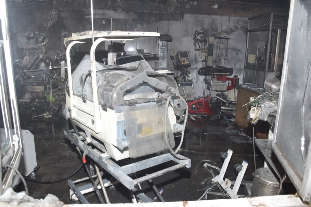 Fire had been caused by an electrical short circuit in the unit.