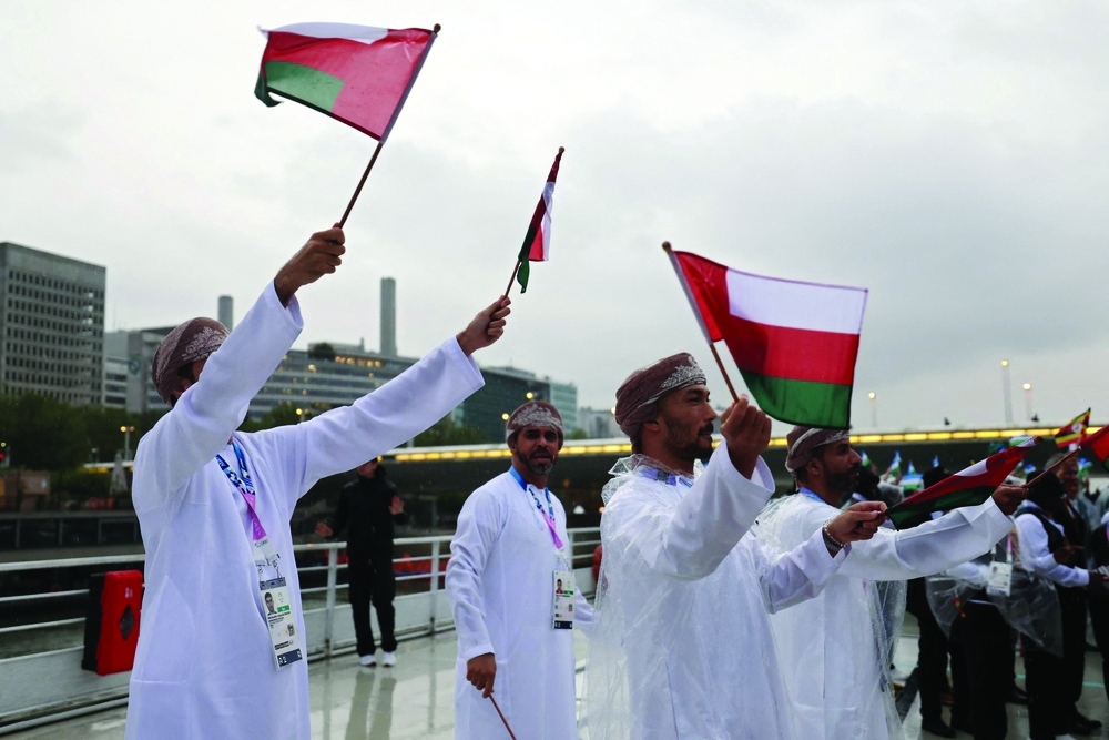 Oman participates with the countries of the world in the official opening of the Paris 2024 Olympics