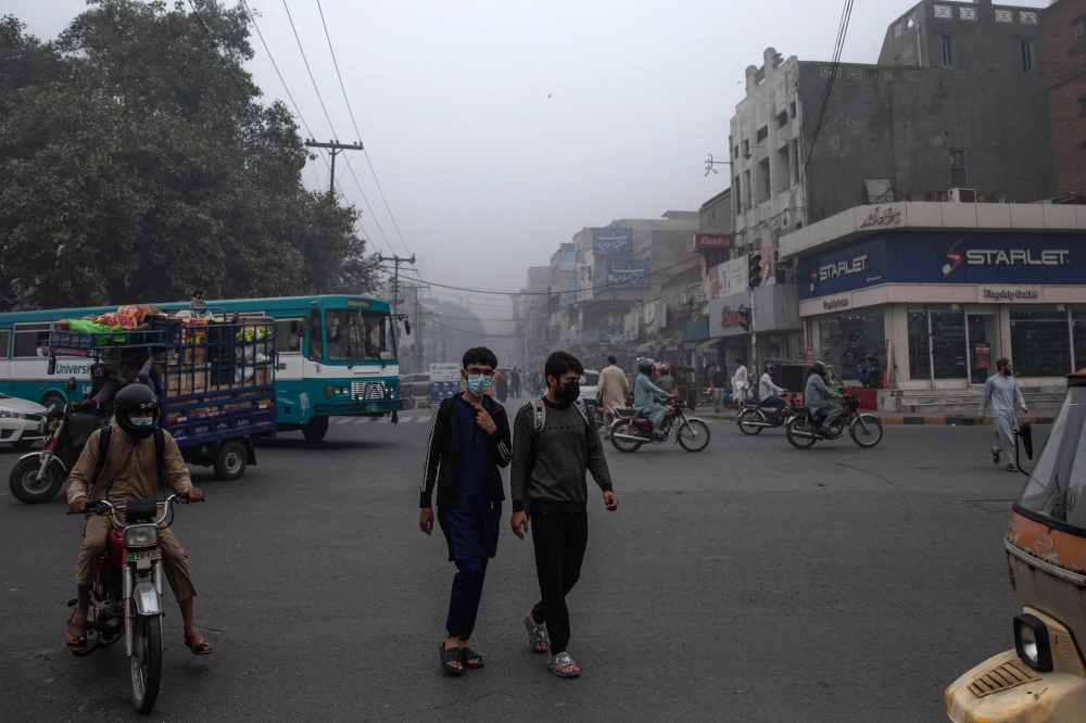 Smog in Lahore, Pakistan, on Nov. 14, 2024. (Betsy Joles/The New York Times)