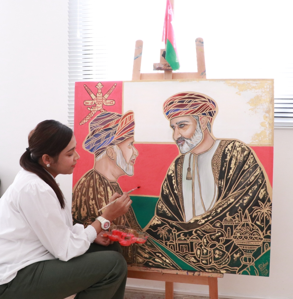 Roshani Rajapaksha display her work ‘Oman 54th National Celebration 2024’