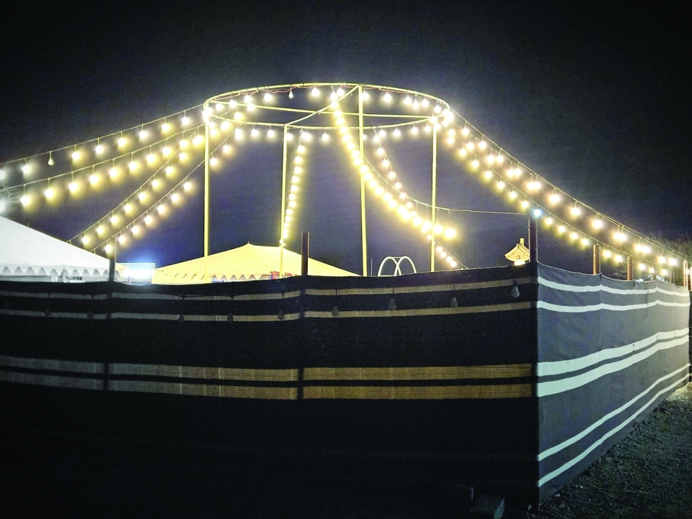 Basic unfurnished tents start at RO 60–75 during weekends and public holidays