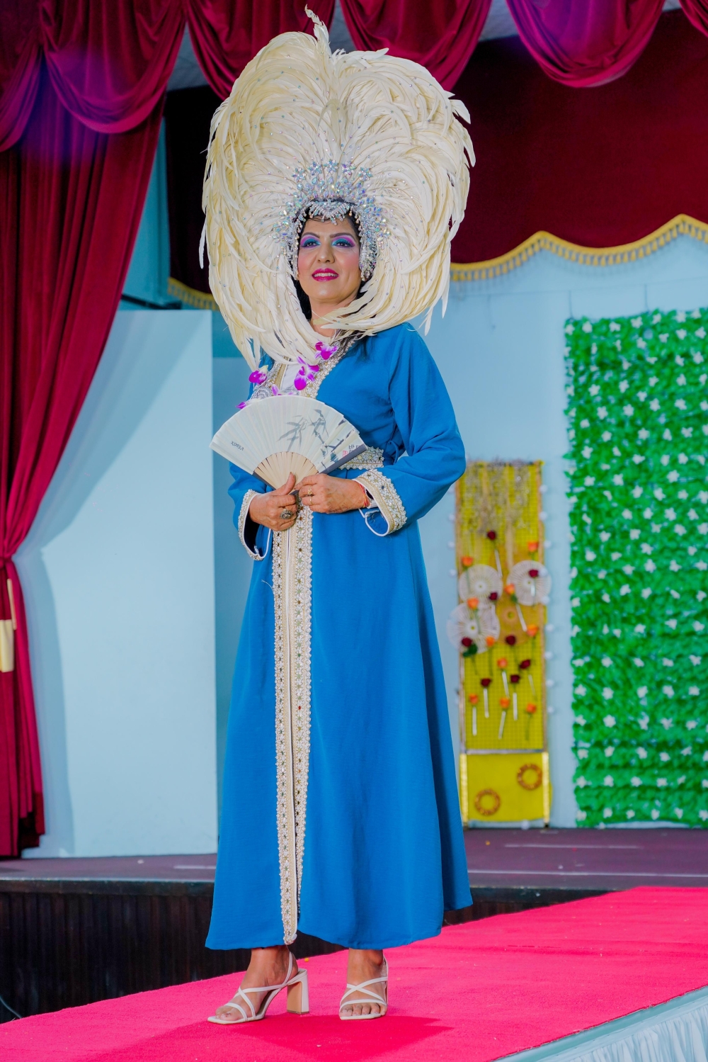 A model at the fashion show led by Devyani Sampat for the Indian Social Club