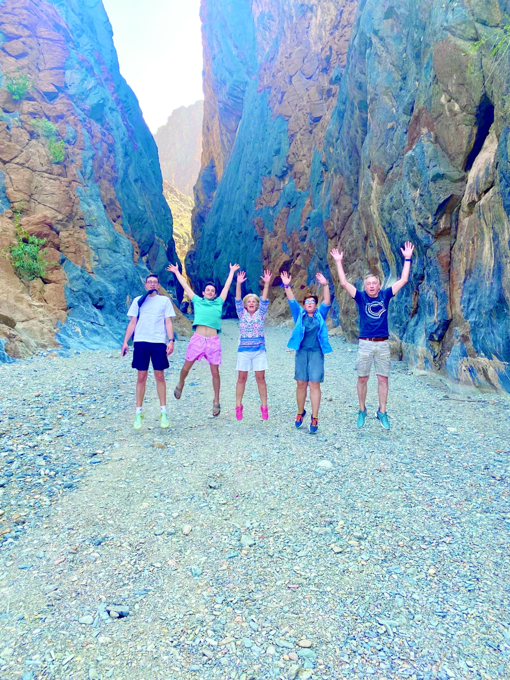 Participants perform jumping exercises