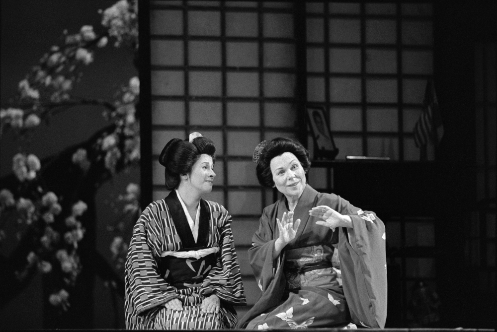 Renata Scotto (right, with Claudia Catania) in the title role of Madama Butterfly, one of the heart-rending masterpieces that made Puccini an international celebrity. (Sara Krulwich/The New York Times)