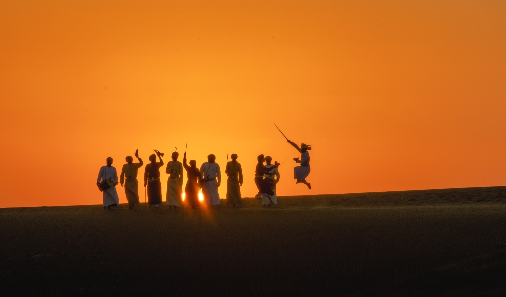 Desert dancers in Bidiyah