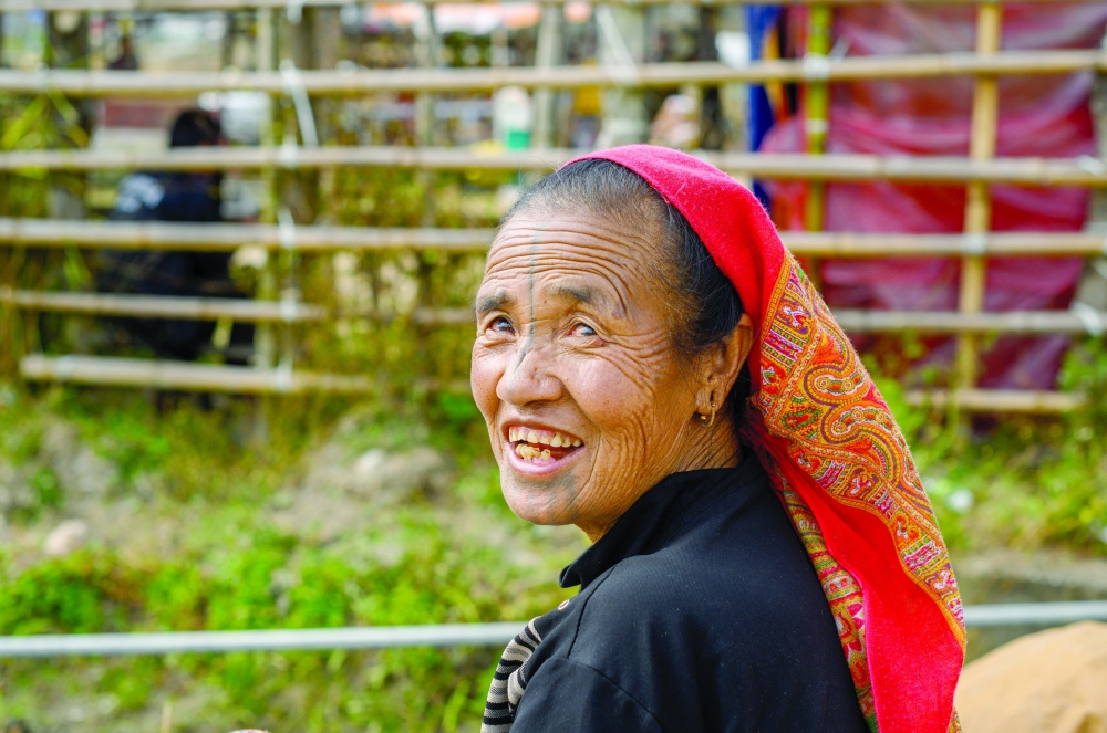 Welcoming smile of a grand mother in Ziro, Arunachal Pradesh, India