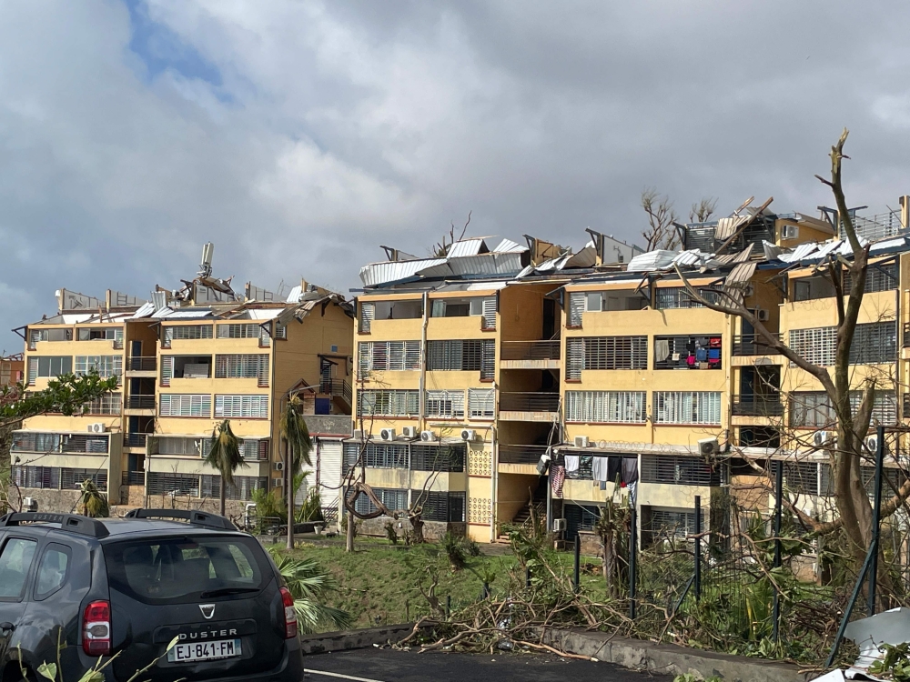 Torn-off roofs of residential buildings after the cyclone Chido hit France's Indian Ocean territory of Mayotte. — AFP 