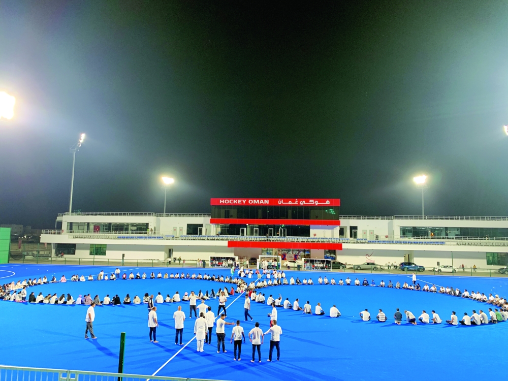 World Meditation Day was held at Oman Hockey Stadium, Al Amerat