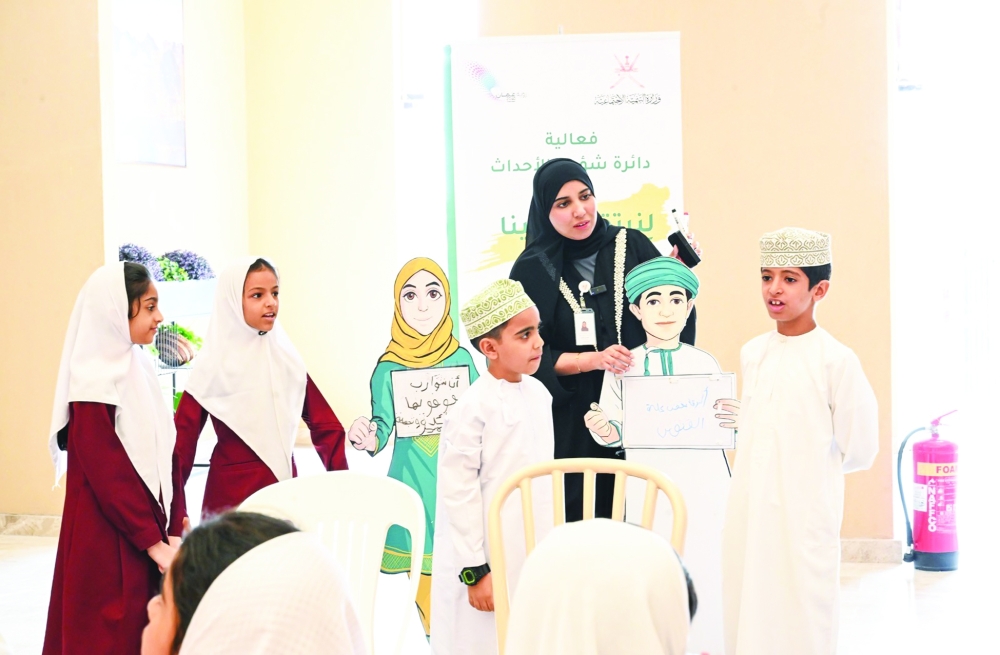 A booklet issued focusses on stories and interactive characters