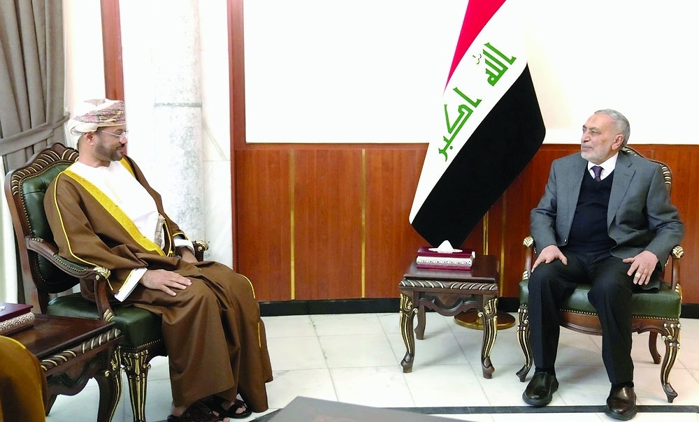Sayyid Badr meets Mahmoud al Mashhadani, Iraqi Parliament Speaker in Baghdad.