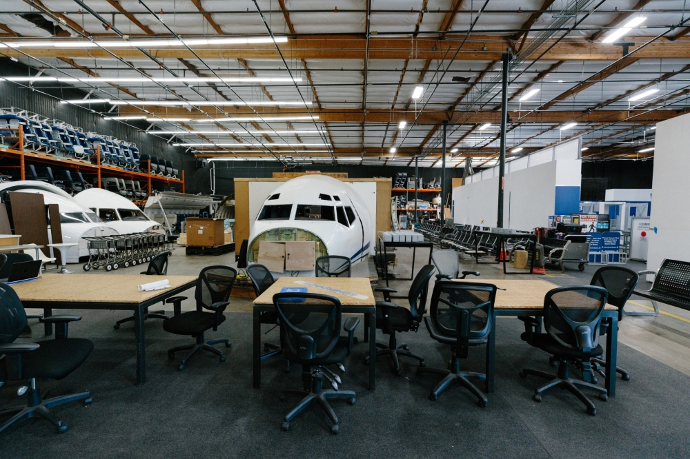 Inside Triscenic Production Services, a soundstage and prop storage service for studios that has recently seen its revenue fall sharply, in Los Angeles, Dec. 20, 2024. (Stella Kalinina/The New York Times)