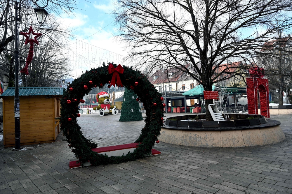 Photograph shows a view of the main promenade in Cetinje. - AFP

