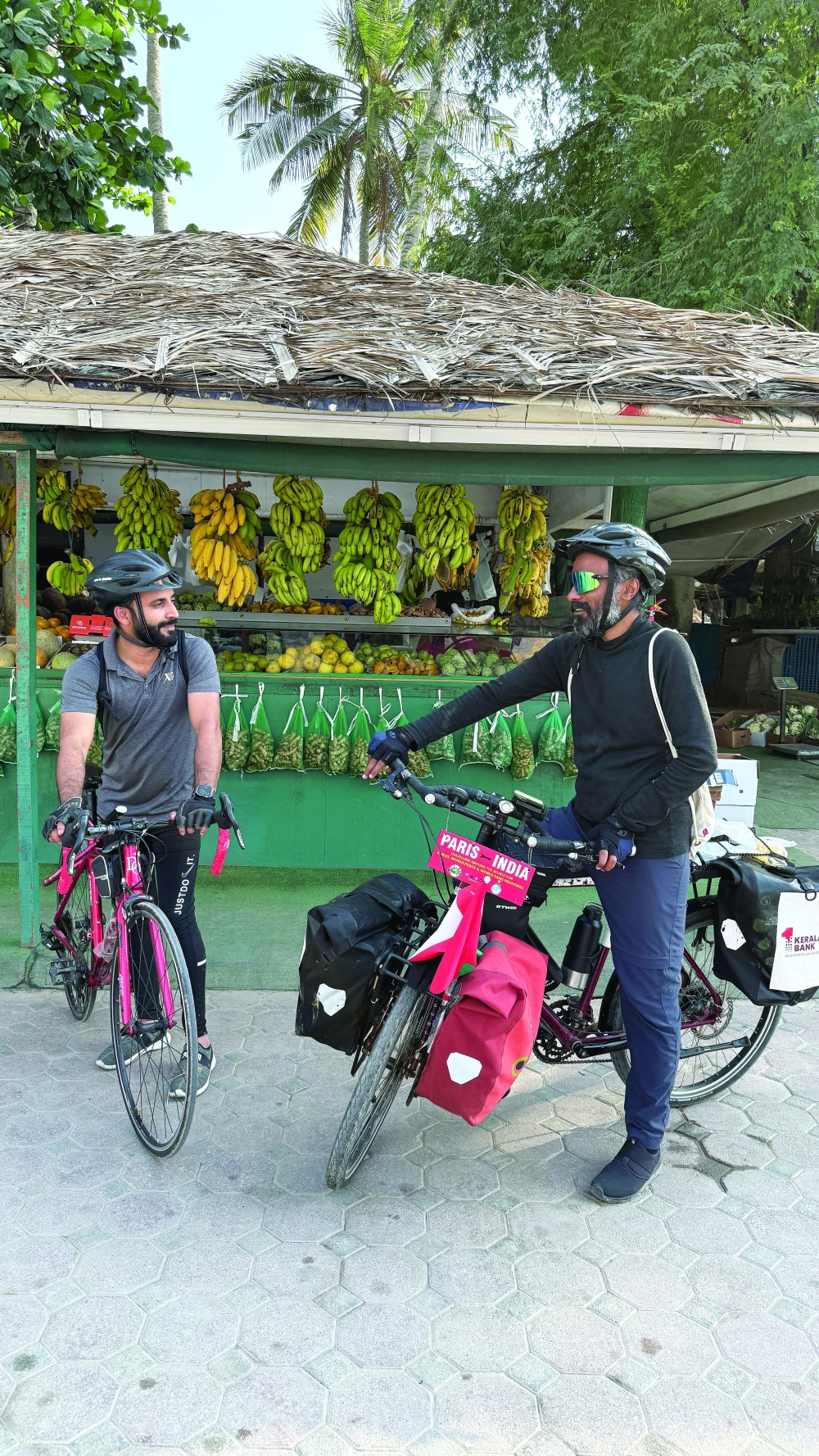 Cyclist Arun Thadagath in Salalah.