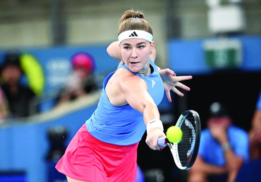 Tennis — United Cup — Ken Rosewall Arena, Sydney, Australia — January 3, 2025 Czech Republic's Karolina Muchova in action during her quarter final match against Italy's Jasmine Paolini REUTERS/Jeremy Piper