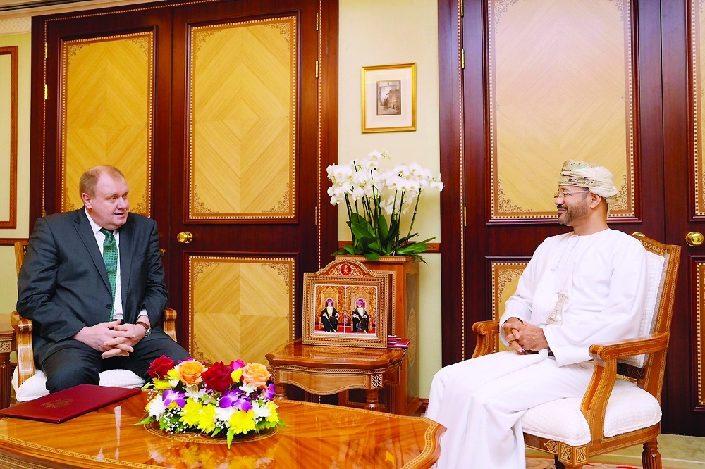 Sayyid Badr with Oleg Vladimirovich Levin, Ambassador-designate of Russia