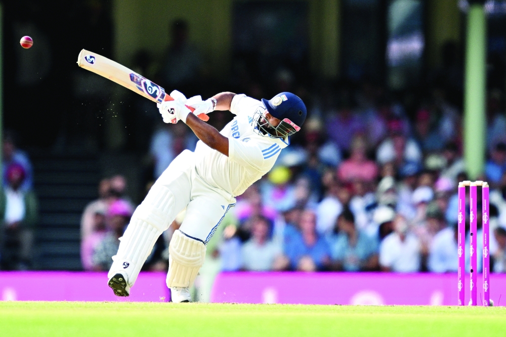 India's Rishabh Pant in action against Australia during the second day of fifth Test at Sydney Cricket Ground. — AAP/Reuters