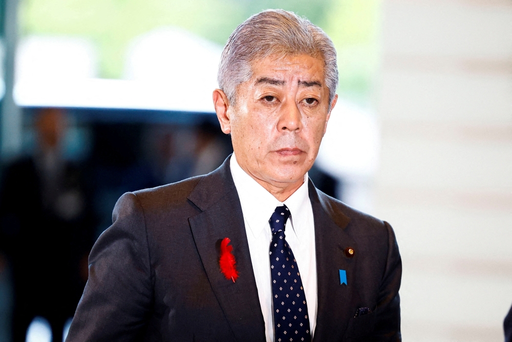 FILE PHOTO: Japan's Foreign Minister Takeshi Iwaya arrives at Prime Minister Shigeru Ishiba's official residence in Tokyo, Japan October 1, 2024. REUTERS/Issei Kato/File Photo
