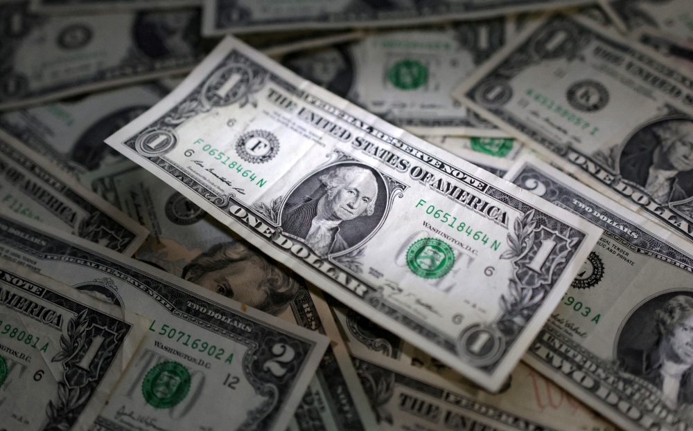 US dollar banknotes are seen in this illustration taken. — Reuters