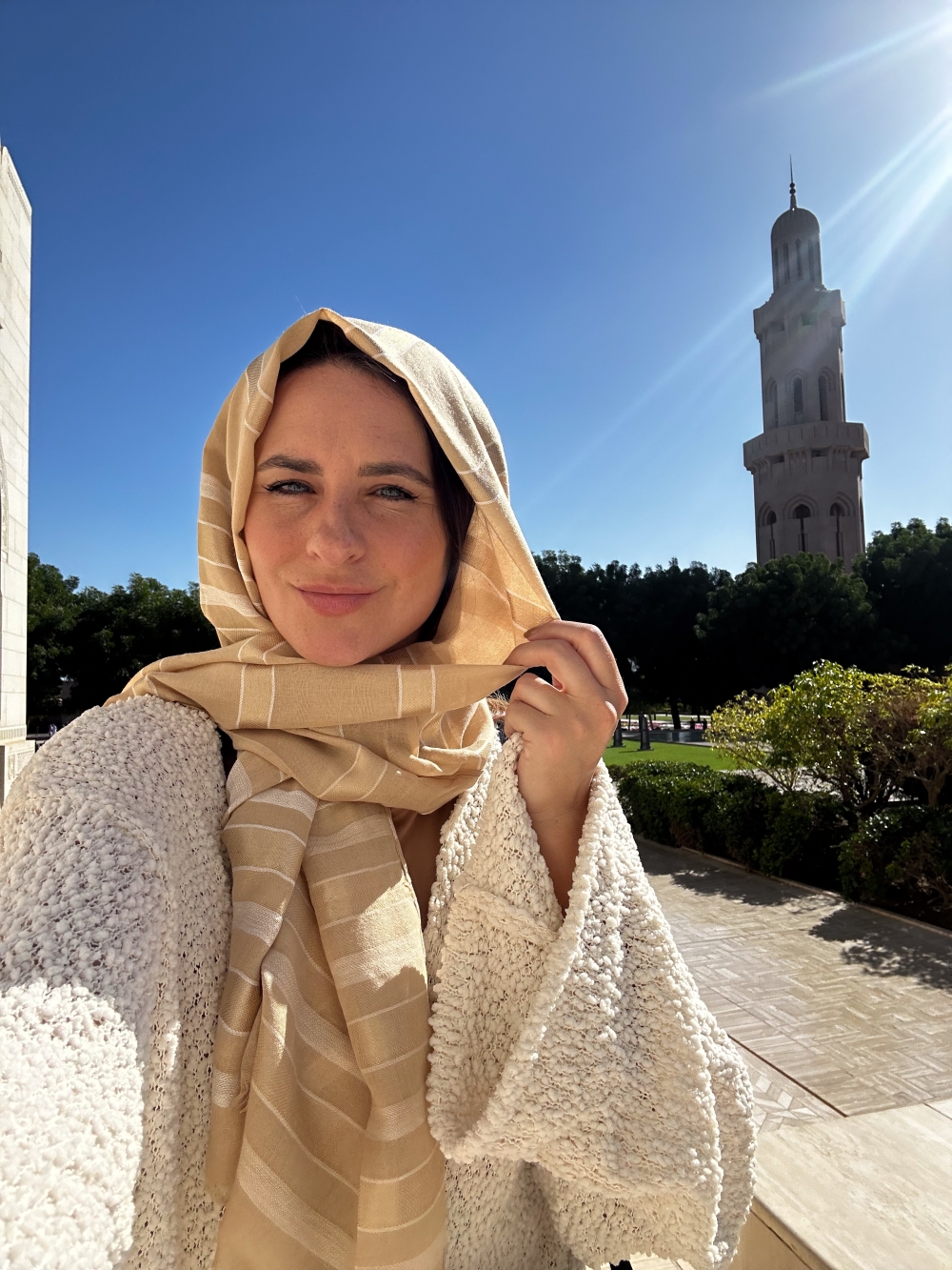 Digital Creator Lauren Carey during her visit to Grand Mosque