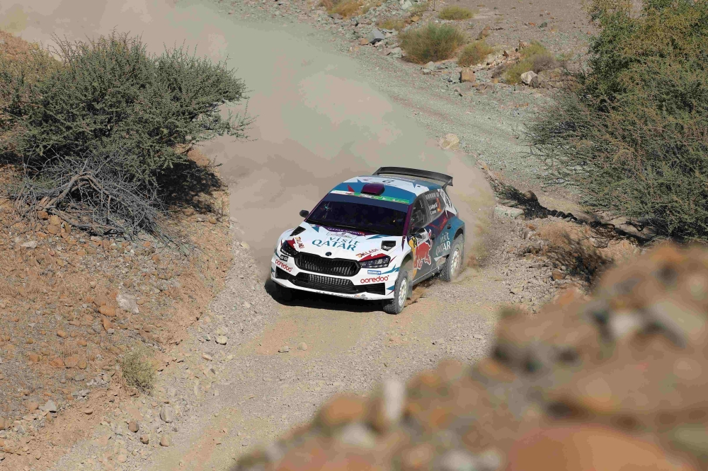Nasser Saleh Al-Attiyah in day one action in Oman. 