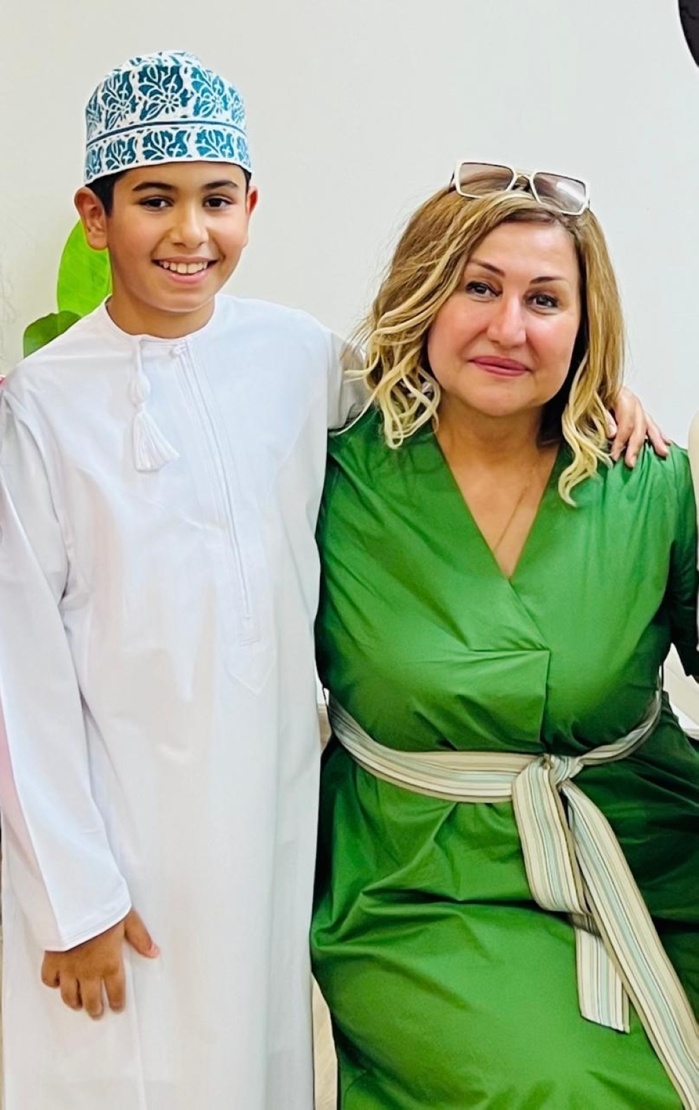 Sulaiman Al Fahdi  with his teacher Dr Saida Khalilova

