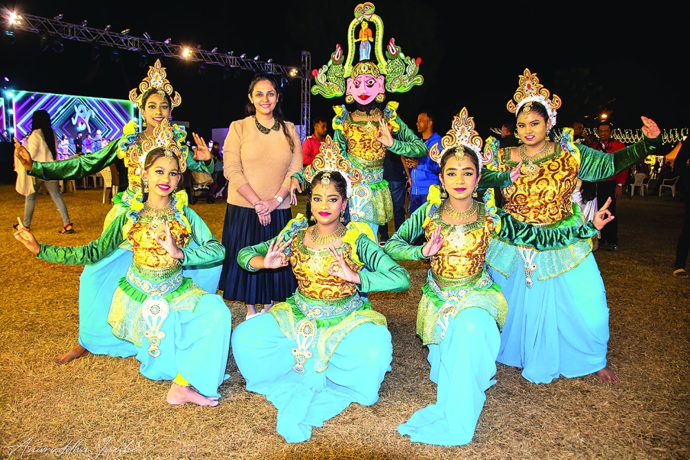 Sri Lankan traditional low country dance 'Suraba Walliya' with dance teacher Sumuduni Shashikala at Muscat Nights
