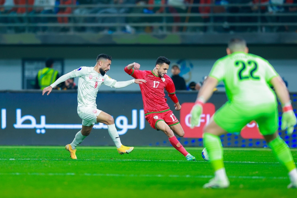 Oman and Bahrain players in action in the recent Gulf Cup final in Kuwait