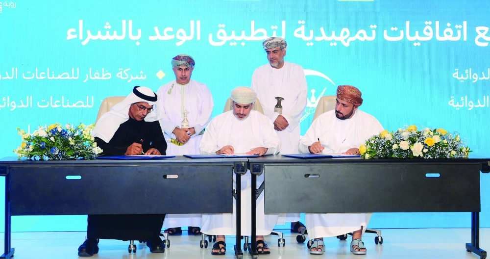 Dignitaries at the signing ceremony on Sunday.