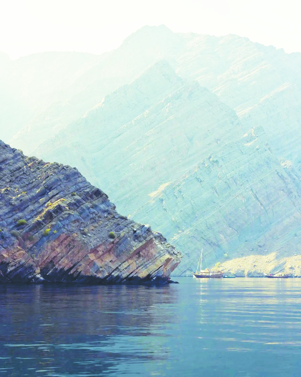 The 30-chalet resort with individual pools is currently under construction on a promontory overlooking Khasab’s tranquil fjords.