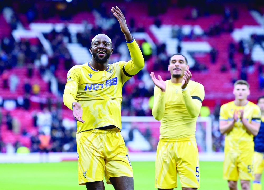 Soccer Football - Premier League - Manchester United v Crystal Palace - Old Trafford, Manchester, Britain - February 2, 2025 Crystal Palace's Jean-Philippe Mateta celebrates after the match REUTERS